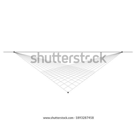 Two Point Perspective Grid Background 3d Stock Vector Royalty Free