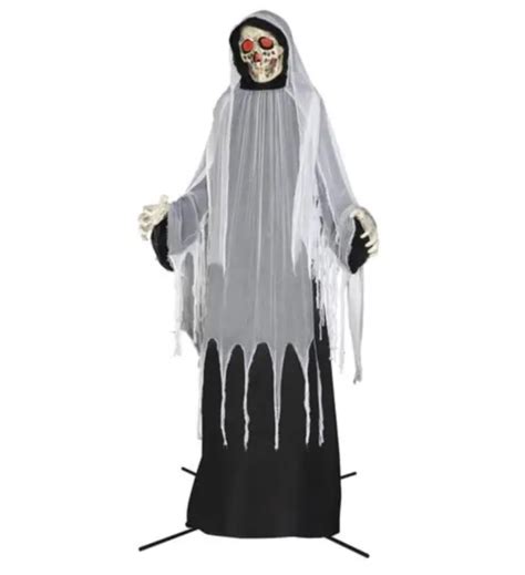 12 Foot Skeleton Animated Reaper Light Up Face Halloween Animatronic