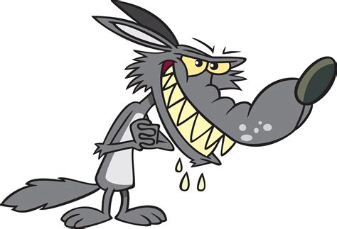 Big Bad Wolf Gray Wolf Cartoon Clip Art Bad Png Download 16001093