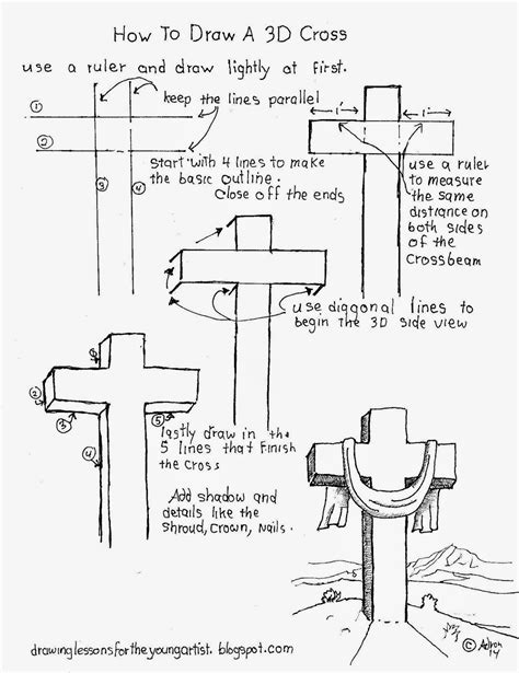 Unless you are doing some serious cityscape drawings. How to Draw Worksheets for The Young Artist: How to Draw A 3D Cross (Christian) Worksheet