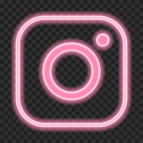 HD Pink Outline Neon Instagram IG Logo Icon PNG Citypng