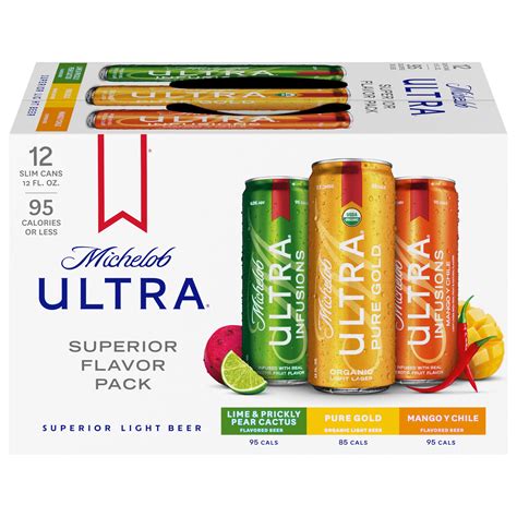 Michelob Ultra Infusions Organic Light Beer Variety Pack 12 Pk Cans