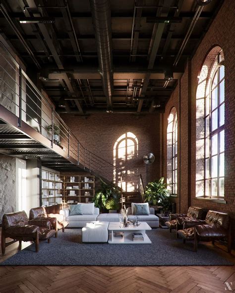 Cgi Industrial Penthouse Ny On Behance Industrial Penthouse Loft