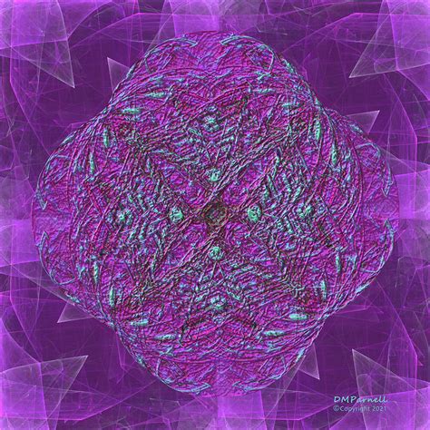 Purple And Blue Fractals Digital Art By Diane Parnell Fine Art America