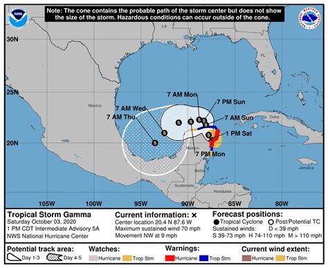 Tropical Storm Gamma Moves Inland In Mexico But Could Move
