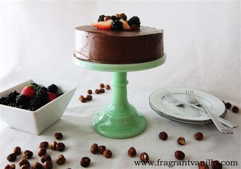 Vegan Chocolate Hazelnut Berry Cake Fragrant Vanilla Cake