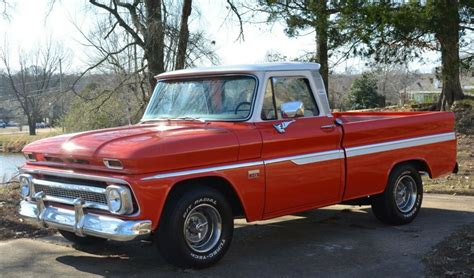 1966 Chevrolet C10 Swb Custom Cab Fleetside Pickup Truck Wbig Back