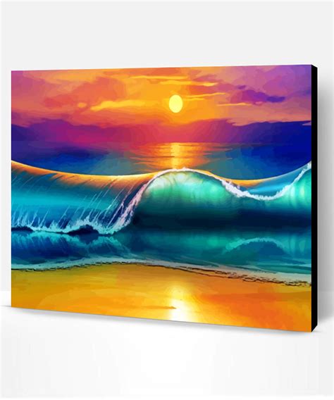 Sunset Waves Paint By Number Paint By Numbers Pro