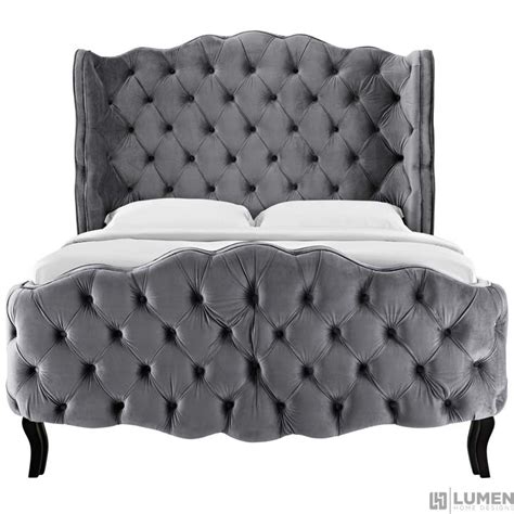 Great savings & free delivery / collection on many items. VIOLETTE QUEEN TUFTED WINGBACK PERFORMANCE VELVET PLATFORM ...