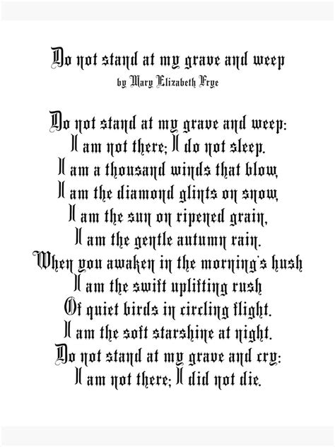 Printable Do Not Stand At My Grave And Weep Poem Printable Word Searches