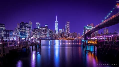 brooklyn, Bridge, Night, City, Cities, Urban, New, York, Usa, America ...