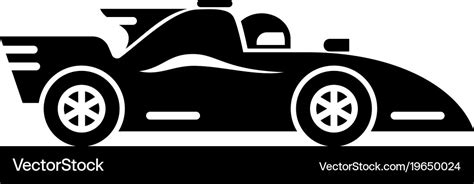 Racing Car Icon Simple Black Style Royalty Free Vector Image