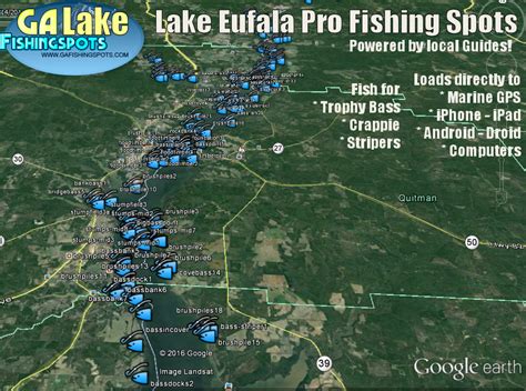 Lake Eufaula Fishing Map