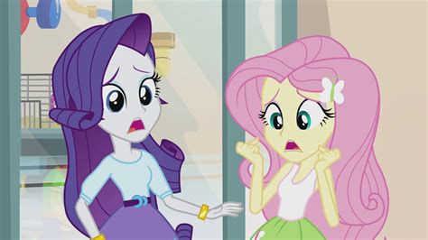 Care to help out with our animal shelter, but only if you want to, i guess. Image - Fluttershy and Rarity gasp EG2.png | My Little ...