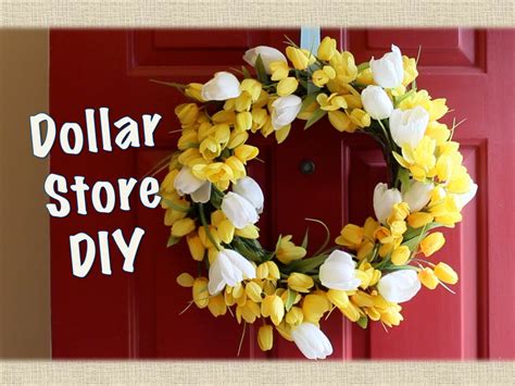 Dollar Store Decor Spring Wreath Diy Diy Spring Wreath Dollar Store