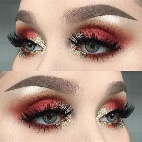 Red Eyeshadow Liked On Polyvore Featuring Beauty Products Makeup Eye