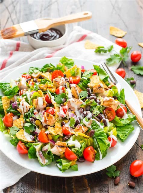 Chicken can be used in all types of salads, such as pasta or a green salad. BBQ Chicken Salad {Better Than a Restaurant!} - WellPlated.com