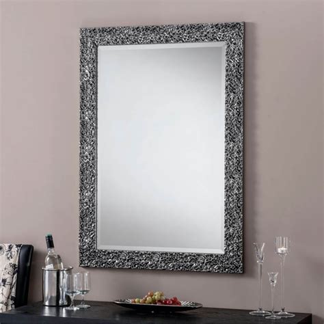 Bubbled Grey Rectangular Wall Mirror French Homesdirect365