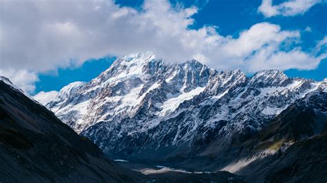 Download 3840x2160 New Zealand Mountain Snow Clouds Wallpapers For