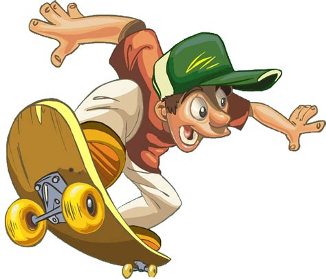 Funny Skateboard Cartoon Skateboarding Png Image High Funny Cartoon