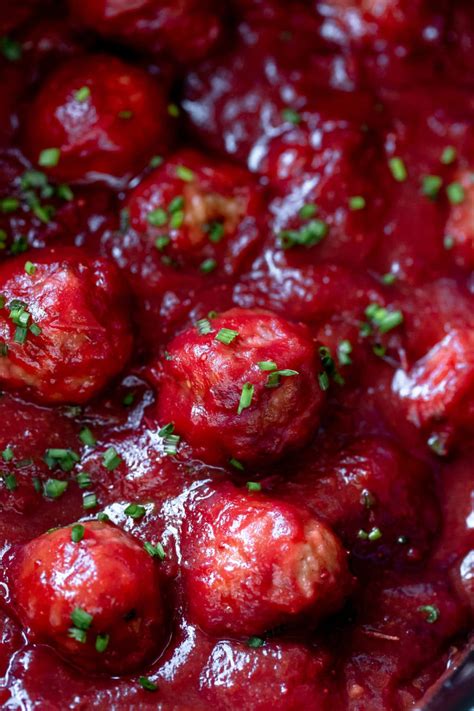 Easy Crockpot Cranberry Meatballs Kroll S Korner