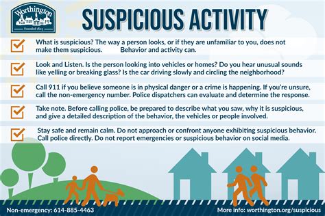Suspicious Activity | Worthington, OH - Official Website