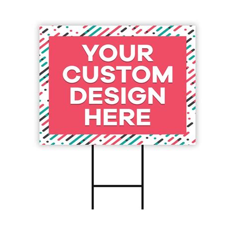Custom Design Yard Sign Coroplast Visible Text Long Lasting Rust Free