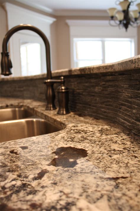 Get free shipping on qualified nickel bathroom sink faucets or buy online pick up in store today in the bath department. Black slate back splash with granite countertop and ...