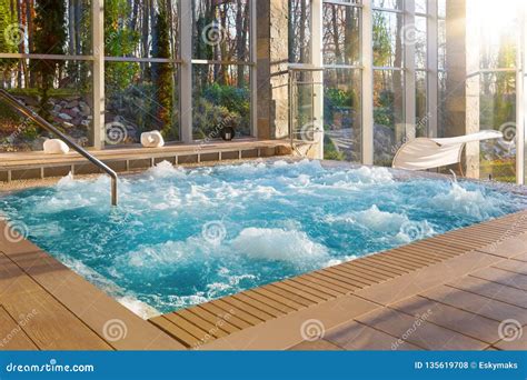 Luxurious Hot Tub Spa With Nature View Stock Photo Image Of Lifestyle