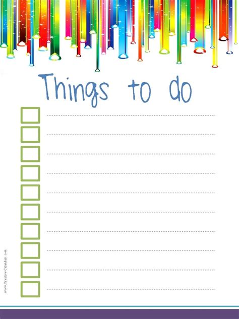 Printable To Do List Template With Checkboxes Templat Vrogue Co