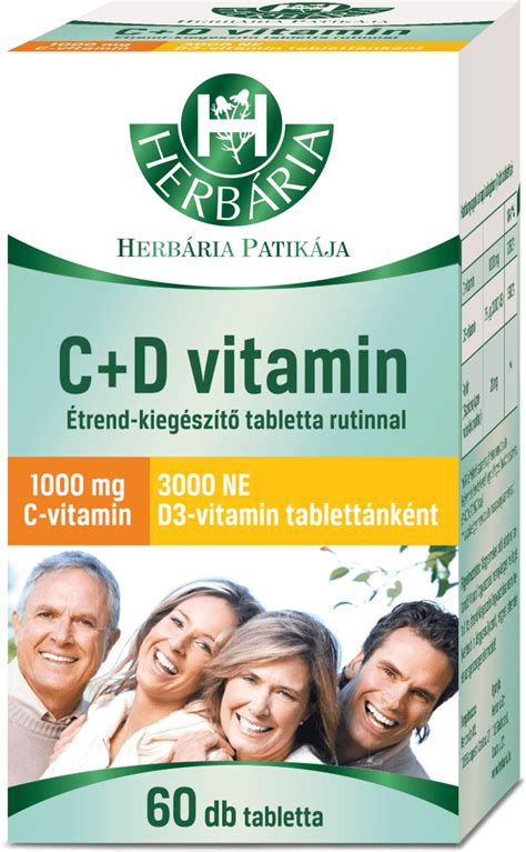 Herbária C+D-vitamin tabeltta, 60 db | dm.hu