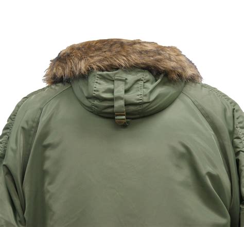 Army Military Style N3b Parka Insulated Padded Brown Fur Top Hooded