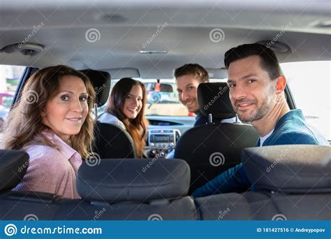 People Sitting Inside The Car Stock Photo Image Of Friends Adult