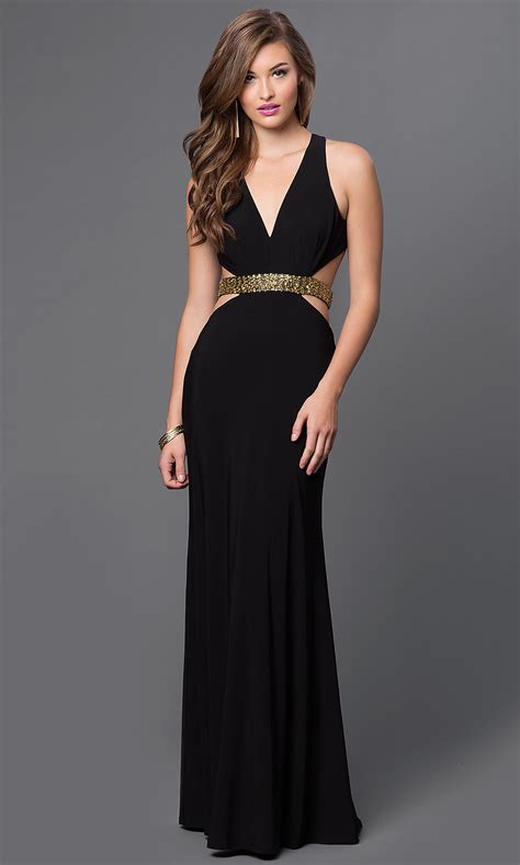 Get the best deals on black and gold dress and save up to 70% off at poshmark now! Black V-Neck Sleeveless Prom Dress - PromGirl