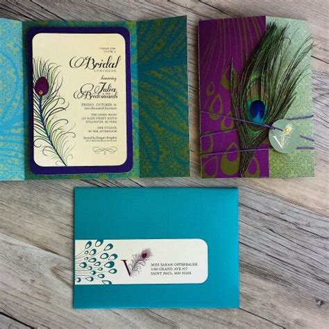 Peacock Wedding Invitation And Rsvp Etsy Peacock Wedding