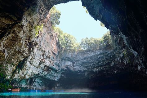 Melissani Cave Giant Photo Wallpaper Wall Mural Background 3d Etsy