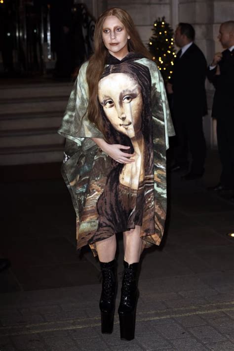 Lady Gaga In Mona Lisa Dress Pictures Popsugar Fashion