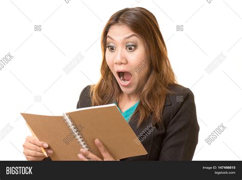 Woman Shocked By Text Image And Photo Free Trial Bigstock