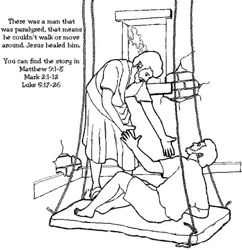 Jesus Heals The Sick Coloring Page Coloring Home
