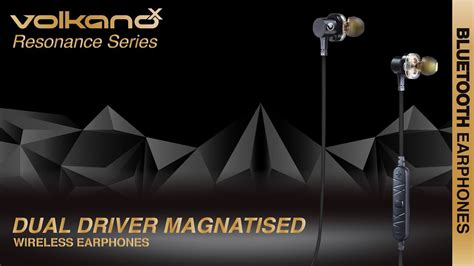 Dual Driver Magnetized Wireless Earphones Resonance Series Volkanox