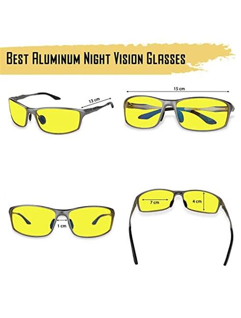 buy optix 55 aluminum night driving glasses anti glare polarized night vision glasses for