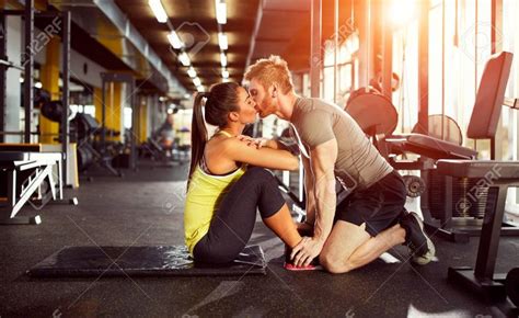 Kiss From Fitness Partner As Prize For Well Done Exercise Spon Fitness Kiss Partner