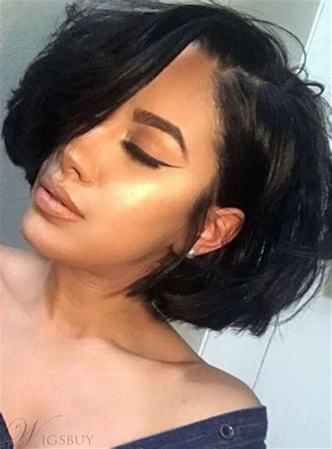 For black women who are transitioning to natural hair, who love the versatility of a weave or have long, straight hair we have a great new style for you! Bob Hairstyle Straight Human Hair Lace Front Wigs For ...