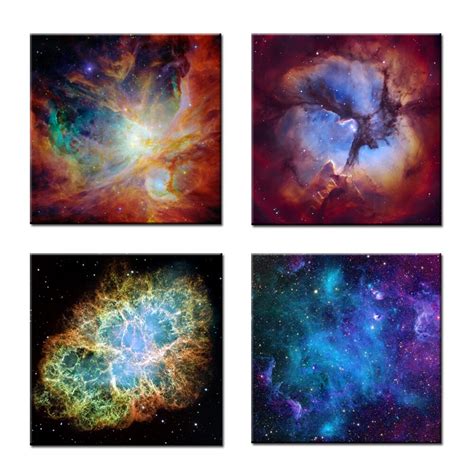 Canvas Prints Wall Art Cosmic Cloud Orion Nebula And Crab Nebula Modern