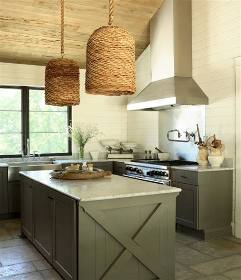 • get a bright, modern look • cabinets ship next day. X Kitchen Island - Cottage - kitchen - The Iron Gate