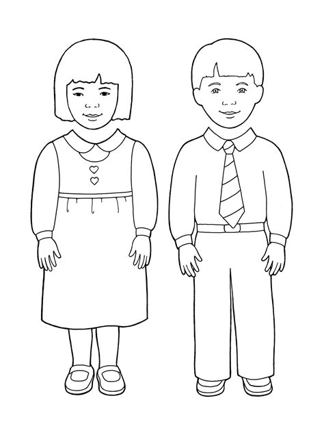 Little Boy Standing Coloring Pages