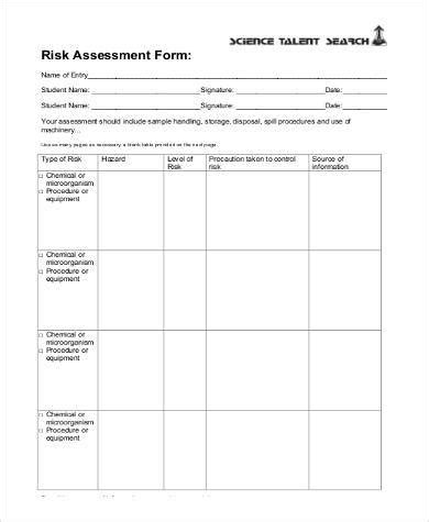 Free Risk Assessment Forms In Pdf Ms Word My Xxx Hot Girl