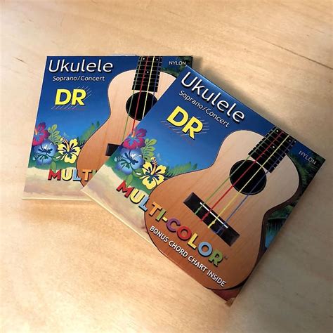 Dr Multi Color Sopranoconcert Ukulele Strings Two Sets Reverb