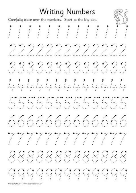 ‘Writing Numbers’ Formation Worksheets (SB5006) - SparkleBox
