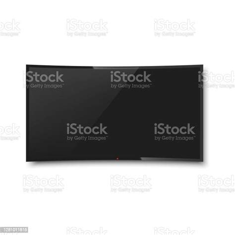 Realistic Tv Modern Blank Screen Lcd Led Vector Stock Illustration